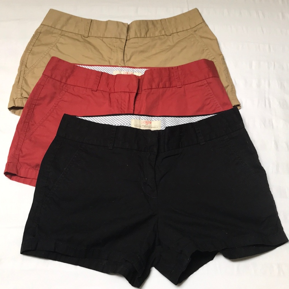 Three J.Crew Chino Shorts